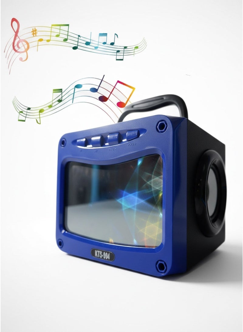 KTS Portable Bluetooth Speaker with 5W Subwoofer – Wireless Speaker with LED Lights, FM Radio, Microphone Input, USB & Micro SD Support – Rechargeable Battery - Image 1