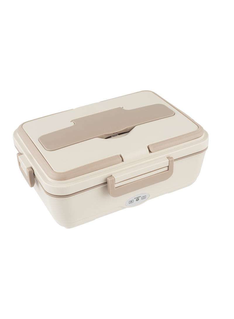 GREEN LION Electric Lunchbox 850ml / Removable Inner Container / Food Grade PP Material / LID With Latches / Detachable UK Plug Power Cord / Dishwasher Safe / BPA-Free / Leak Proof / Portable Handle GLB-05- Beige - Image 4