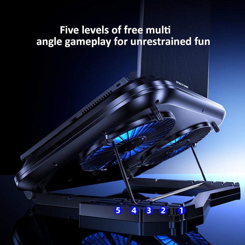 Adjustable Laptop Cooling Mat Ergonomic Neck Pressure Double Fan 100 Speed Adjustable for Laptop Height Stand Double Fan Cooling - Image 3
