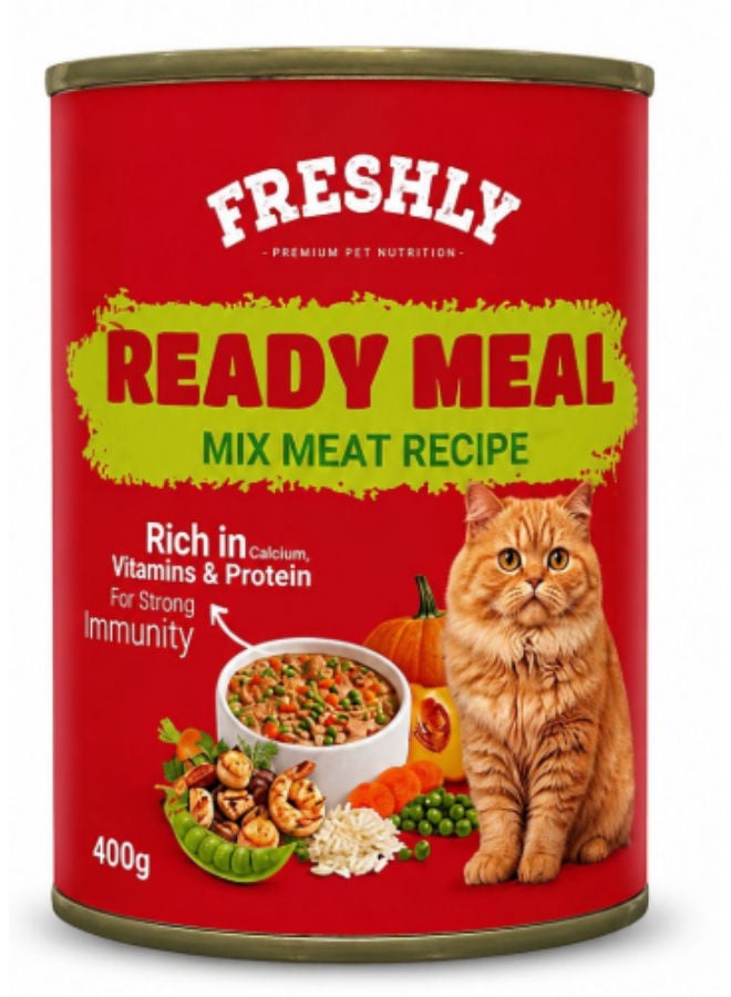 Freshly Meal Can Food For Kitten Mix Meat With Veg & Soup 400 GM Pack of 6