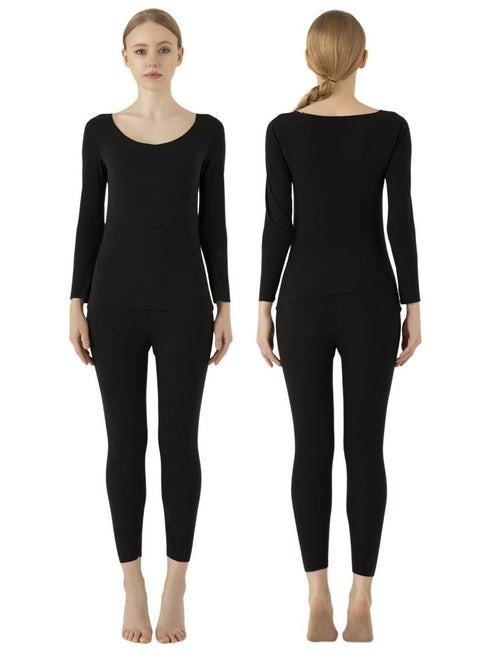 Women Thick Thermal Underwear Set Ladies Long Johns Thermal Set Fleece Lined Premium Soft Thermal Underwear Winter Base Layer Tops & Bottoms for Women Men