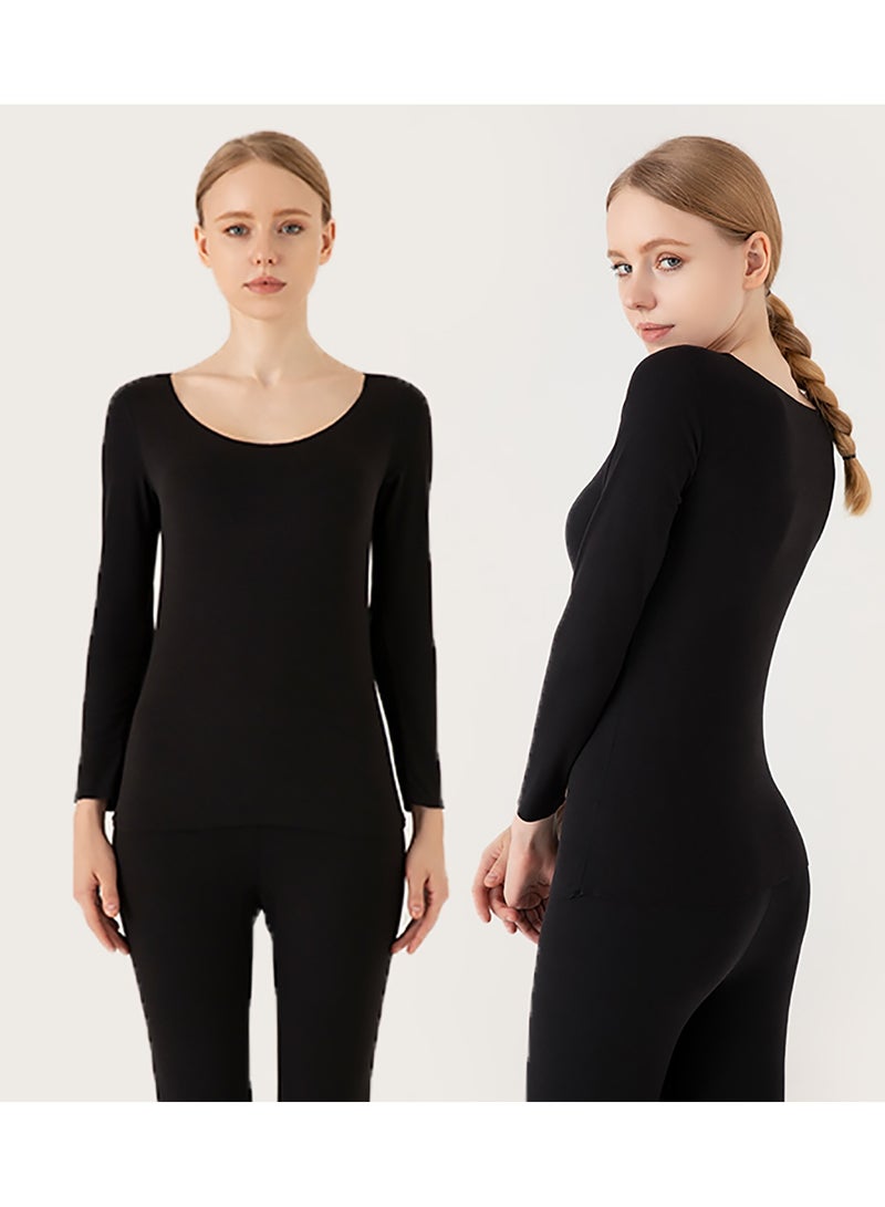 Magic Park Women Thick Thermal Underwear Set Ladies Long Johns Thermal Set Fleece Lined Premium Soft Thermal Underwear Winter Base Layer Tops & Bottoms for Women Men - Image 4