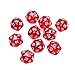Yiotfandoll 10 Pieces Polyhedral Dice Set D20 Dice 20mm Acrylic 20 Sided Game Dice for Dungeons and Dragons RPG MTG DND Dice Table Games Transparent Red - Image 4