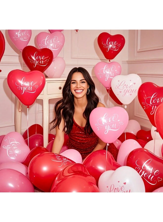 Valentine’s Day Decoration – Latex Balloons with Heart Shapes, Bright Colors, and Love Messages, Set of 15 Balloons Creating a Warm, Joyful, and Love-Filled Atmosphere for Valentine’s Day, Anniversaries, Romantic Surprises, Birthdays, and All Special Occasions - Image 3