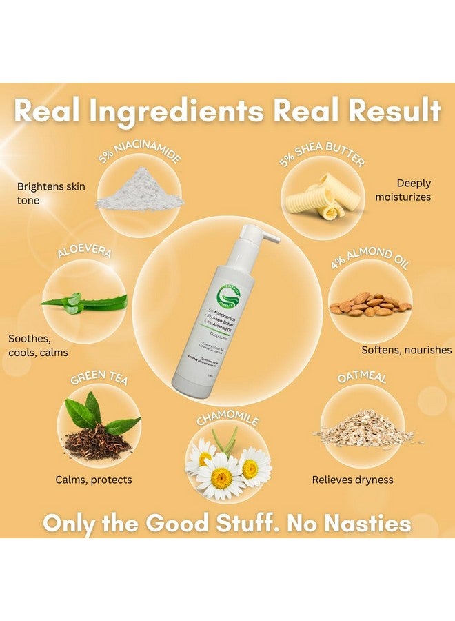 Greenviv 5% Niacinamide + 5% Shea Butter + 4% Almond Oil Hydrating & Soothing Body Lotion | Deeply Moisturizes & Strengthens Skin Barrier | 200ml - Image 5