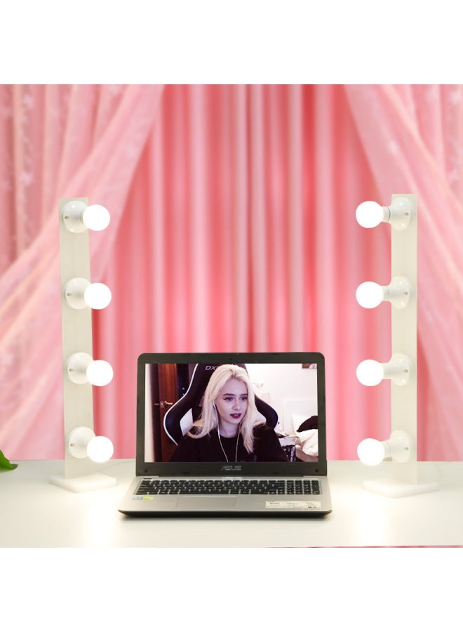 general Net Red Anchor Mobile Phone Computer Live Double Row Fill Light Desktop Brightness Three-color Soft Light LED Makeup Light-Specifications:Single Row 3 Lights 5W Three-color Dimming - Image 3