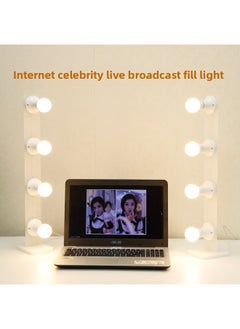 General Net Red Anchor Mobile Phone Computer Live Double Row Fill Light Desktop Brightness Three-color Soft Light LED Makeup Light-Specifications:Single Row 3 Lights 5W Three-color Dimming  - Image 1
