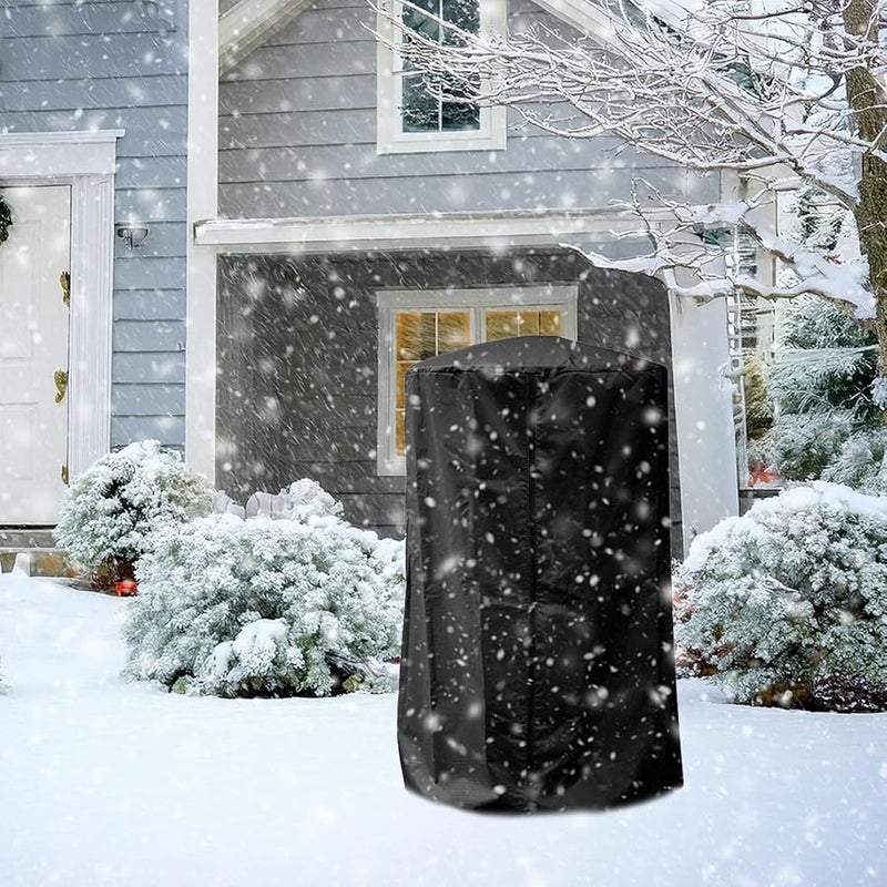 Black Patio Heater Cover Heavy Duty Waterproof UV Resistant Outdoor Protector - Image 3