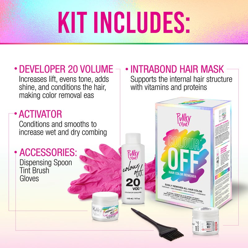 Punky Colour Off Hair Color Remover Kit - Hair Dye Remover, Safely Removes Semi Permanent Dye, and Permanent Colors, Color Removers for Dyed Hairs - Image 3