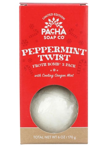 Pacha Soap Co PACHA SOAP Peppermint Twist Froth Bomb 2 Pack 6 OZ 