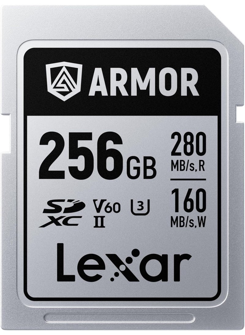 ليكسار ARMOR SD 256GB Silver Pro 280MB/s V60 256 GB - Image 1