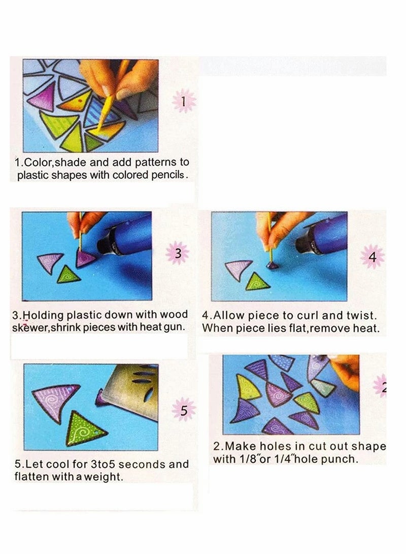 Suntown Mini Heat Gun Electric 300W Ultra Long Cable Portable Hot Air Gun Multi Function Hand Hold Heat Tools for DIY Craft Embossing Shrink Wrapping PVC Drying Paint Clay Rubber Stamp (White) - Image 4