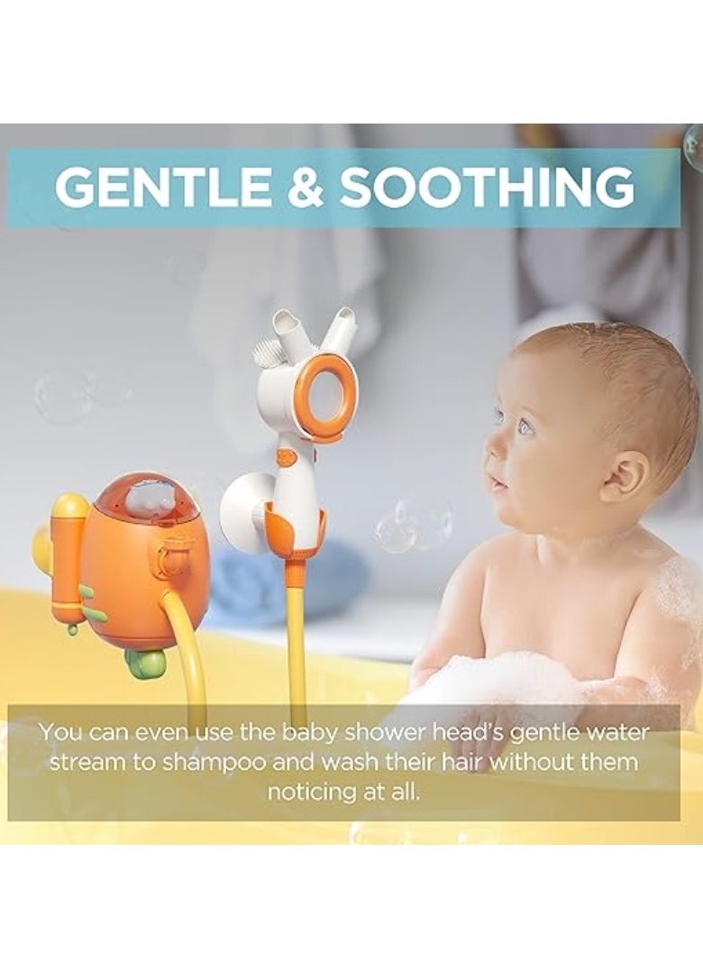 M MIAOYAN - Baby shower head - Portable camping shower pump suitable for young children - Submarine baby shower toy for maximum fun in bathtub or sink - Image 1