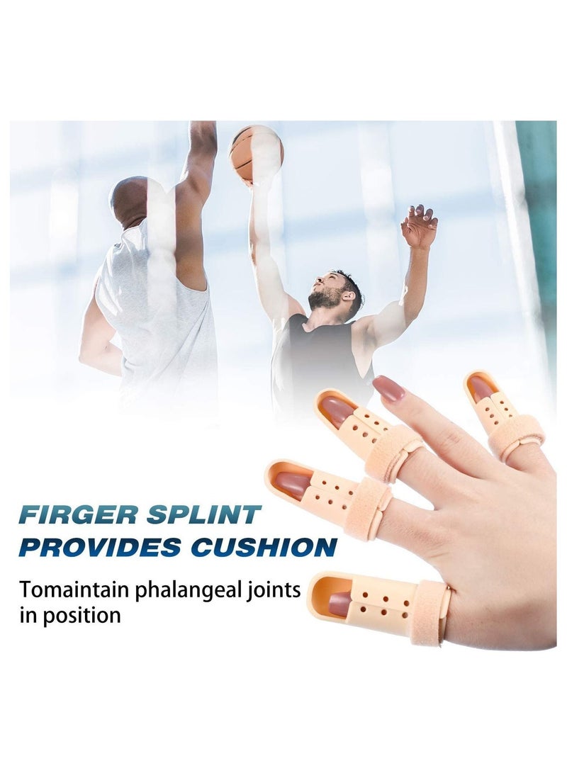 SYOSI Finger Splint Mallet 10 Pieces Support Brace Plastic Protector for Adjustable Immobilizer Basketball Joint Protection 5 Sizes  - Image 5