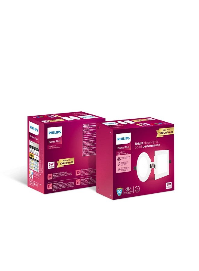 Philips فيلبس ضوء سقف LED دائري 5 واط AP Plus UltraGlow LED مدمج (عبوة من 1، أبيض دافئ) - Image 4