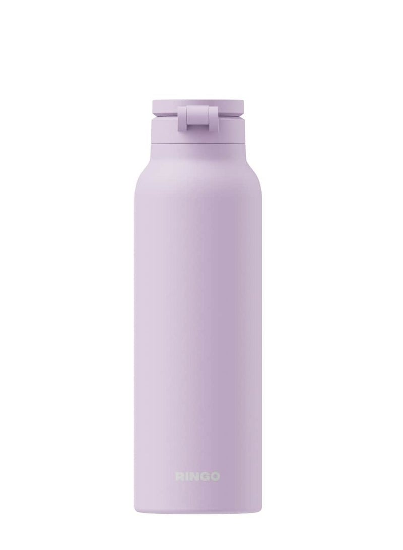 Ringo Pro Water Bottle with Sip Straw Lid | Stainless Steel Hydration Bottle w/ Integrated Magnetic Phone Mount, 12Hrs Hot/24Hrs Cold, BPA-Free, Works w/ Phones & Tablets - Lilac 24Oz / 710ml - Image 2