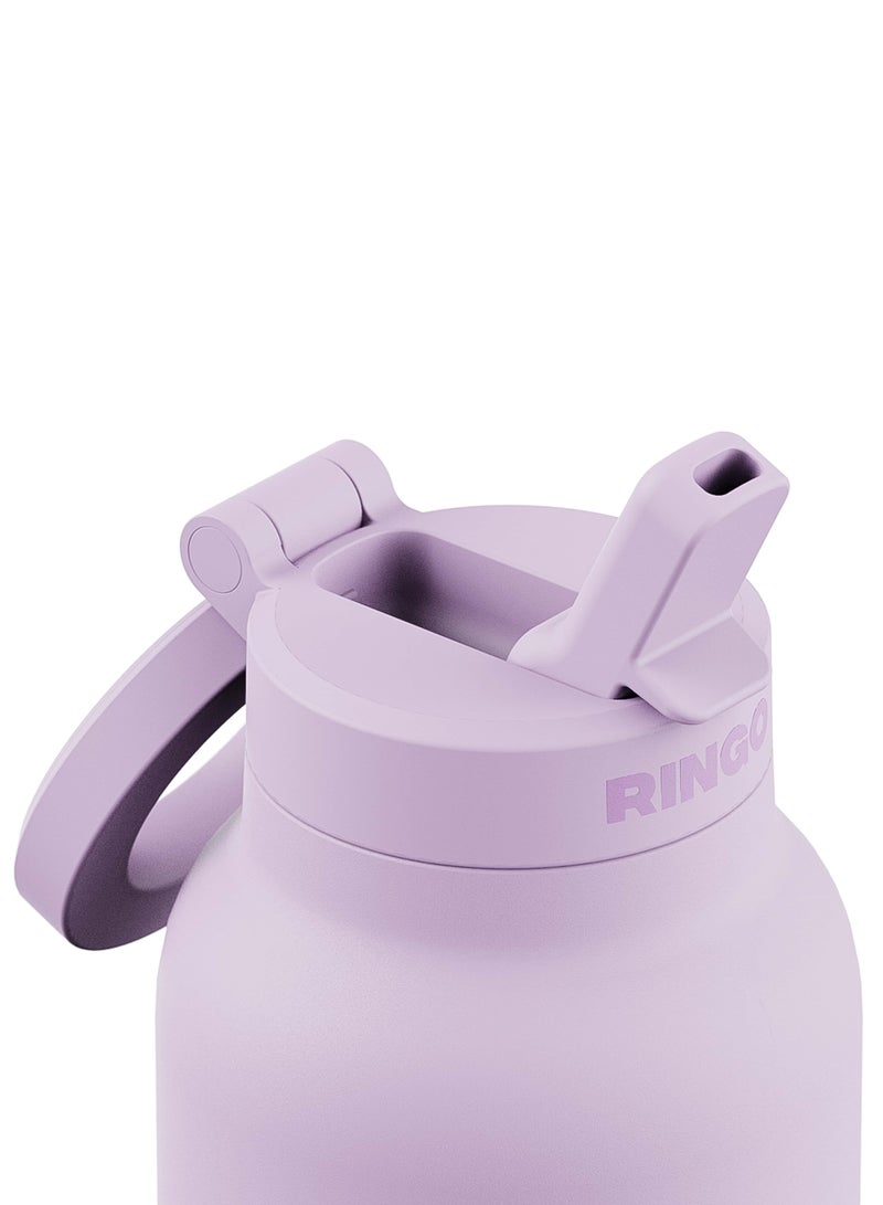 Ringo Pro Water Bottle with Sip Straw Lid | Stainless Steel Hydration Bottle w/ Integrated Magnetic Phone Mount, 12Hrs Hot/24Hrs Cold, BPA-Free, Works w/ Phones & Tablets - Lilac 24Oz / 710ml - Image 4