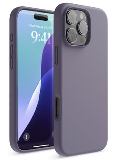 Elago Liquid Silicone for iPhone 16 Pro MAX Case Cover Full Body Protection, Shockproof, Slim, Anti-Scratch Soft Microfiber Lining - Deep Lavender 
