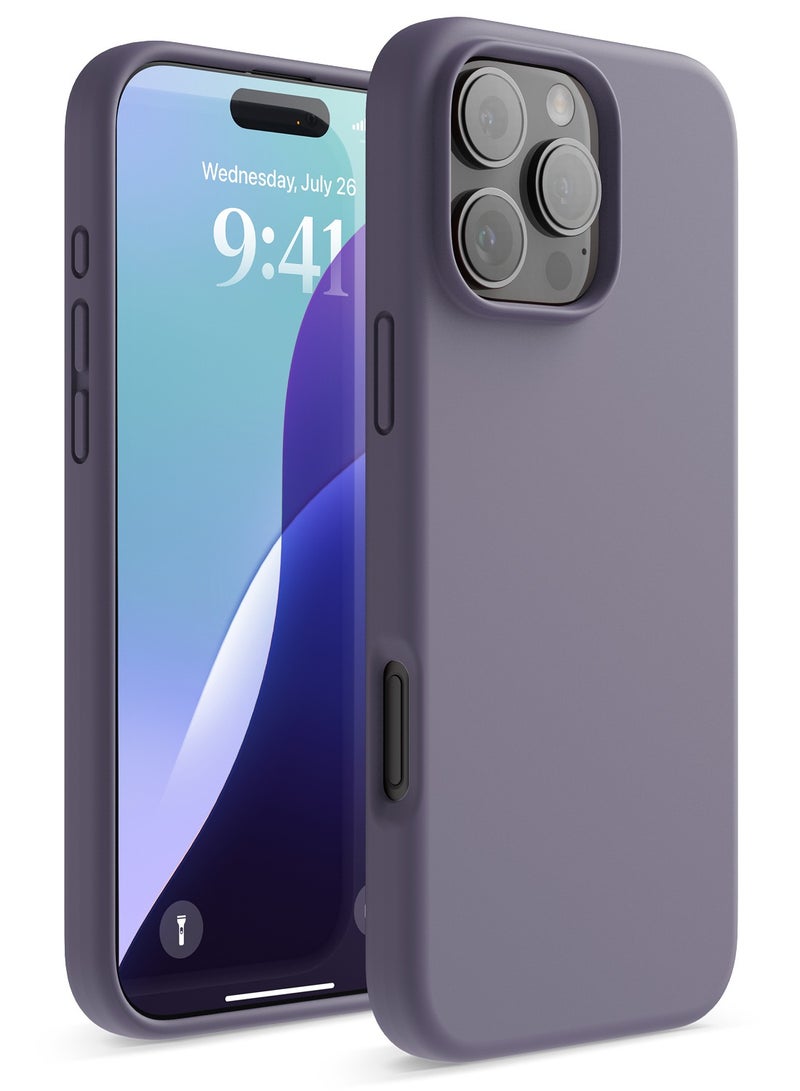 Elago Liquid Silicone for iPhone 16 Pro MAX Case Cover Full Body Protection, Shockproof, Slim, Anti-Scratch Soft Microfiber Lining - Deep Lavender - Image 1