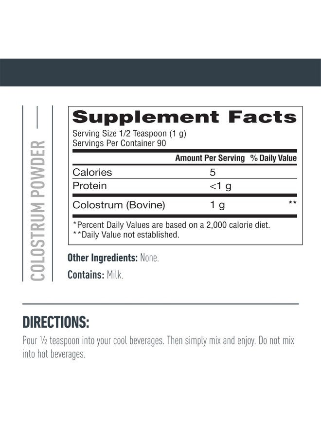 Isopure Isopure Bovine Colostrum Supplement Powder, Gently Processed, 90 Servings - Image 2