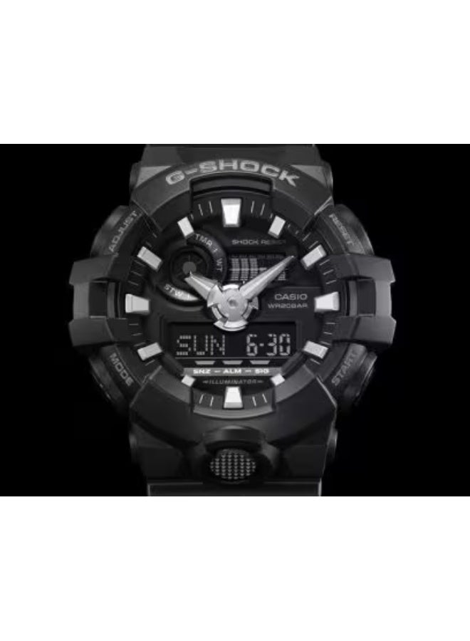 Casio G-Shock Analog-Digital Black Dial Men's Watch - GA-700-1BDR - Image 3