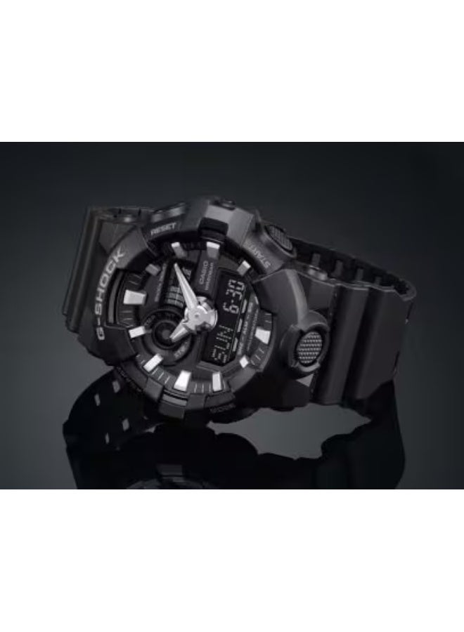 Casio G-Shock Analog-Digital Black Dial Men's Watch - GA-700-1BDR - Image 2