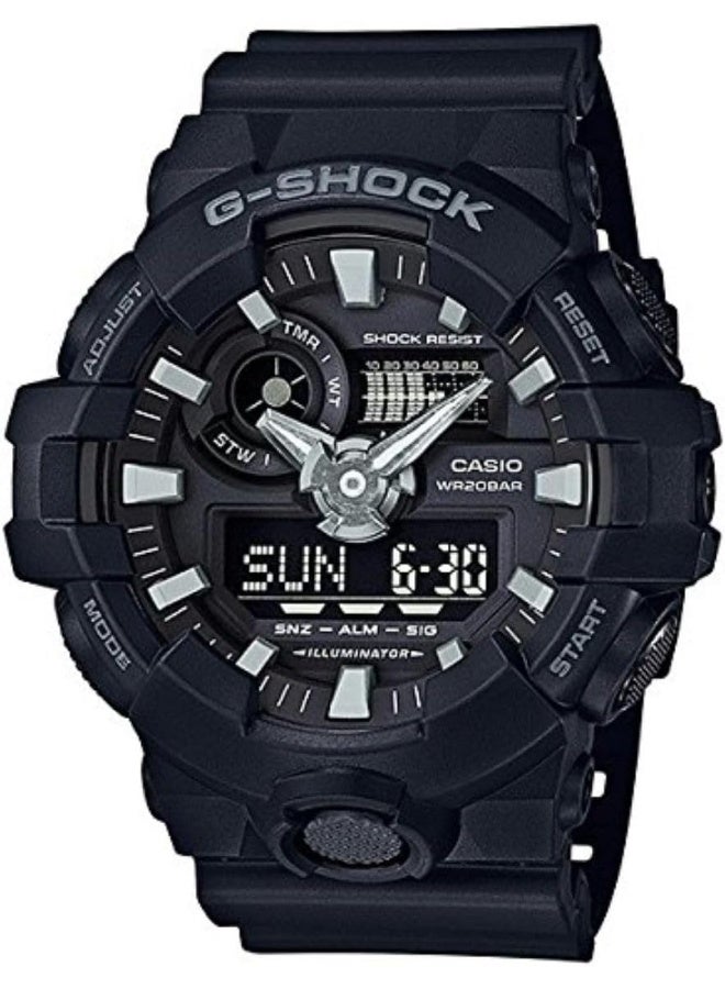 Casio G-Shock Analog-Digital Black Dial Men's Watch - GA-700-1BDR - Image 1