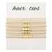 WY LIGHTING LEVEL 5 Pcs Boho Hair Ties Bracelet Gold Beads Elastic Blonde Ponytail Holder Blonde Cluff Aesthetic Boho Jewelry Hair Accessories Bling No Damage for Thick Thin Curly Hair Women - Image 2