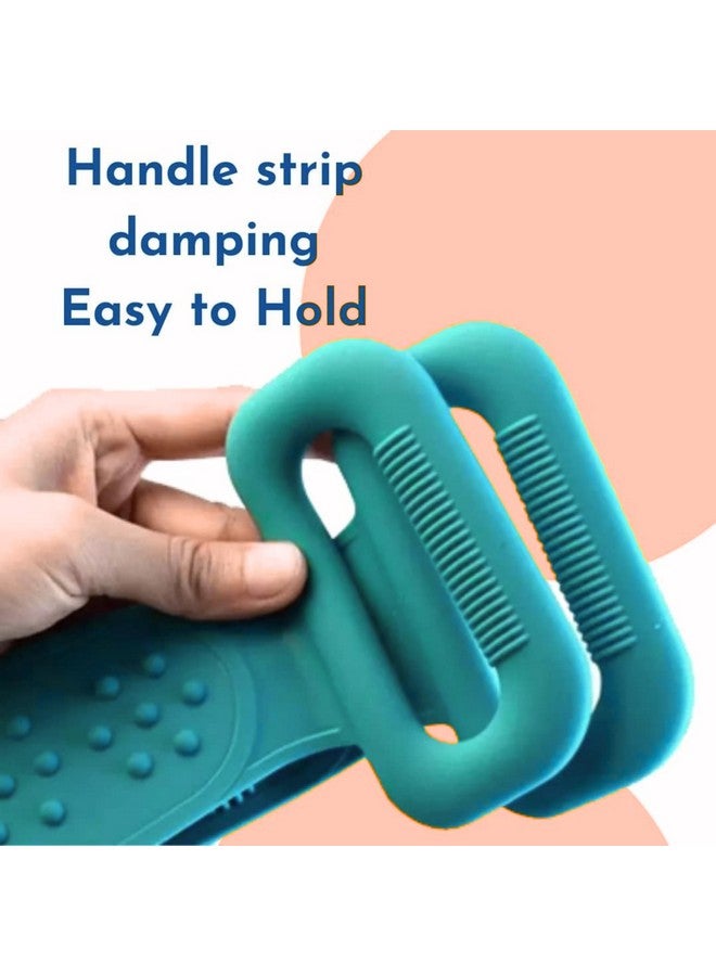 MOTIQO Silicone Body Scrubber Bath Body Cleansing Belt Set-2 | Skin Body Brush Belt For Bathing Body Dirt Removal | For Kids Men's & Women Multi Colour - Image 5