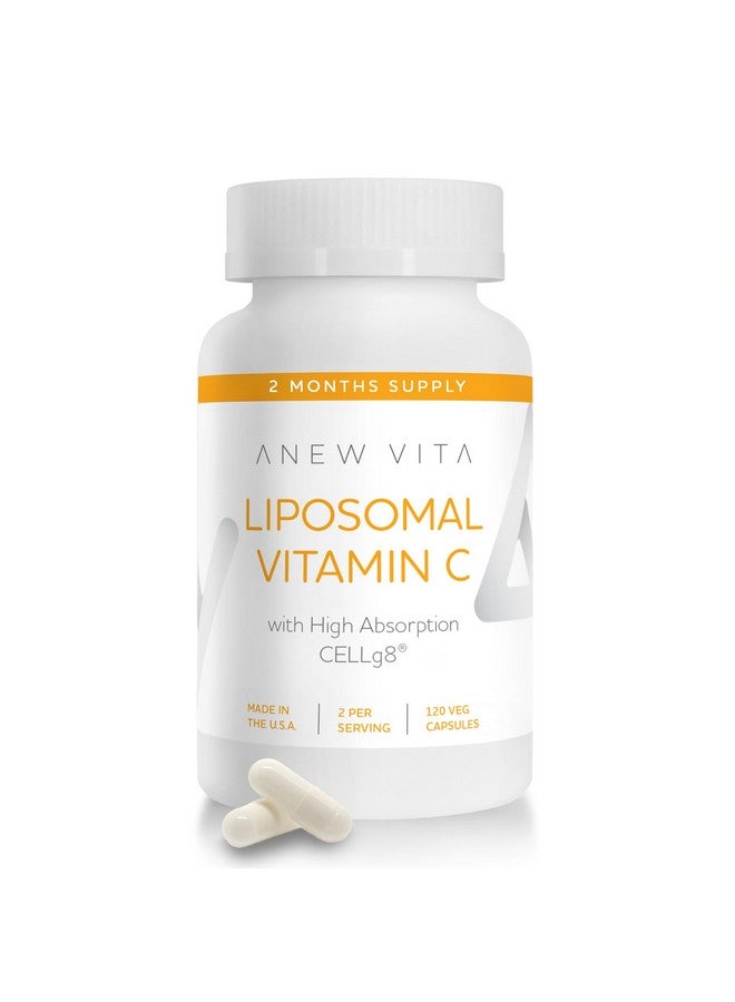 ANEW VITA Anew Vita Liposomal Vitamin C Supplement - Enhanced Immunity Support, Antioxidant Rich, Optimal Absorption & Bioavailability, Ascorbic Acid Power, Non-GMO, Gluten-Free, Plant-Based - 120 Veggie Caps - Image 1
