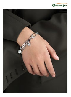 Breeze Women's pin pearl bracelet cool style bracelet exquisite hand jewelry  - Image 4