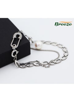 Breeze Women's pin pearl bracelet cool style bracelet exquisite hand jewelry  - Image 3
