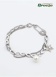 Breeze Women's pin pearl bracelet cool style bracelet exquisite hand jewelry  - Image 1