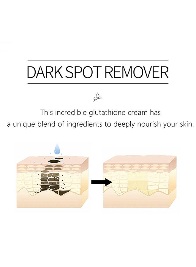 Lanthome Glutathione White Cream, Enriched With Glutathione 2% And Vitamin C & Kojic Acid, Intensive Lightening Facial Cream, Smoothing Brightening Cream, White Lightening Beauty Cream 20G - Image 4