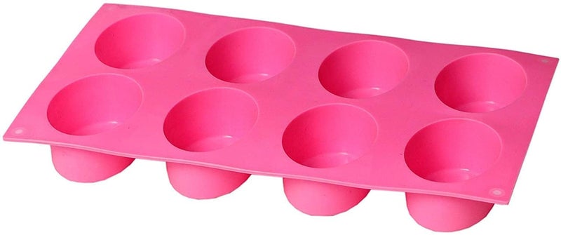 MoldBerry Silicone Soap Mold - 8 Cavity Oval Shaped for Homemade Soaps, Bath Bombs, Lotion Bars (Multicolor - PK1), 29 X 17.5 X 3.4 cm - Image 3