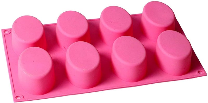 MoldBerry Silicone Soap Mold - 8 Cavity Oval Shaped for Homemade Soaps, Bath Bombs, Lotion Bars (Multicolor - PK1), 29 X 17.5 X 3.4 cm - Image 2