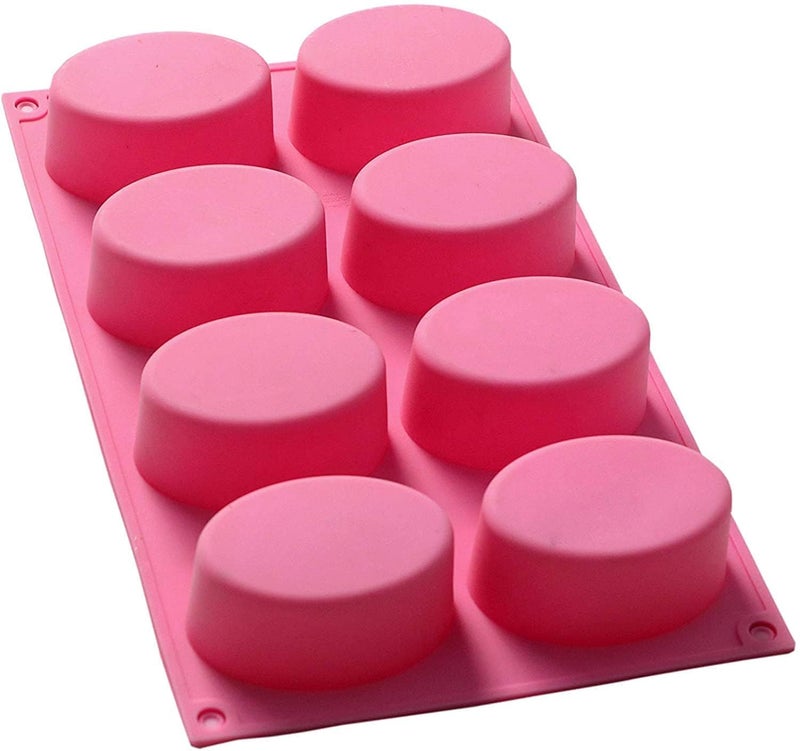MoldBerry Silicone Soap Mold - 8 Cavity Oval Shaped for Homemade Soaps, Bath Bombs, Lotion Bars (Multicolor - PK1), 29 X 17.5 X 3.4 cm - Image 4