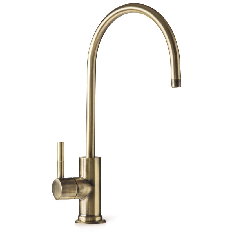 iSpring GA1-AB Heavy-Duty Contemporary Non-Air Gap RO Faucet â€“ Premium Lead-Free Design for RO Filtration Systems & Bar Sinks, Antique Brass - Image 1