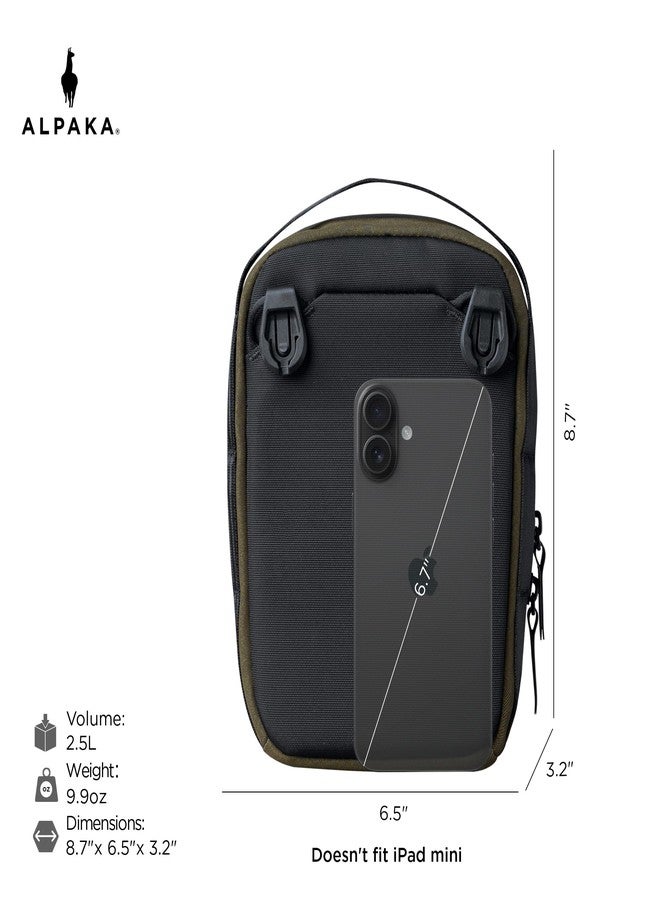 ALPAKA Metro Sling V2, RFID Blocking Small Sling Bags for Men with Adjustable Strap, Anti-theft, YKK Zipper, Weatherproof Axoflux 300D Fabric, Water Resistant Travel Daily Use Daypack, Army Green - Image 5