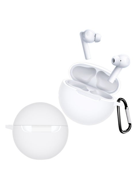 Protective Silicone Soft Case For Oppo Enco Buds2 Bluetooth Earphones Charging Case Storage Bag Digital Computer Accessories-Color:White-Model:OPPO Enco Buds2