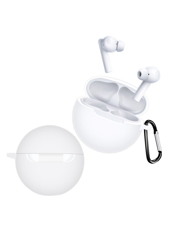 Protective Silicone Soft Case For Oppo Enco Buds2 Bluetooth Earphones Charging Case Storage Bag Digital Computer Accessories-Color:White-Model:OPPO Enco Buds2