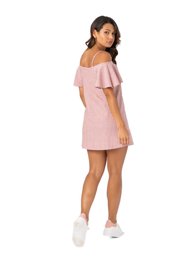 Marco Bergamo Short Stripped Linen Dress  - Image 3