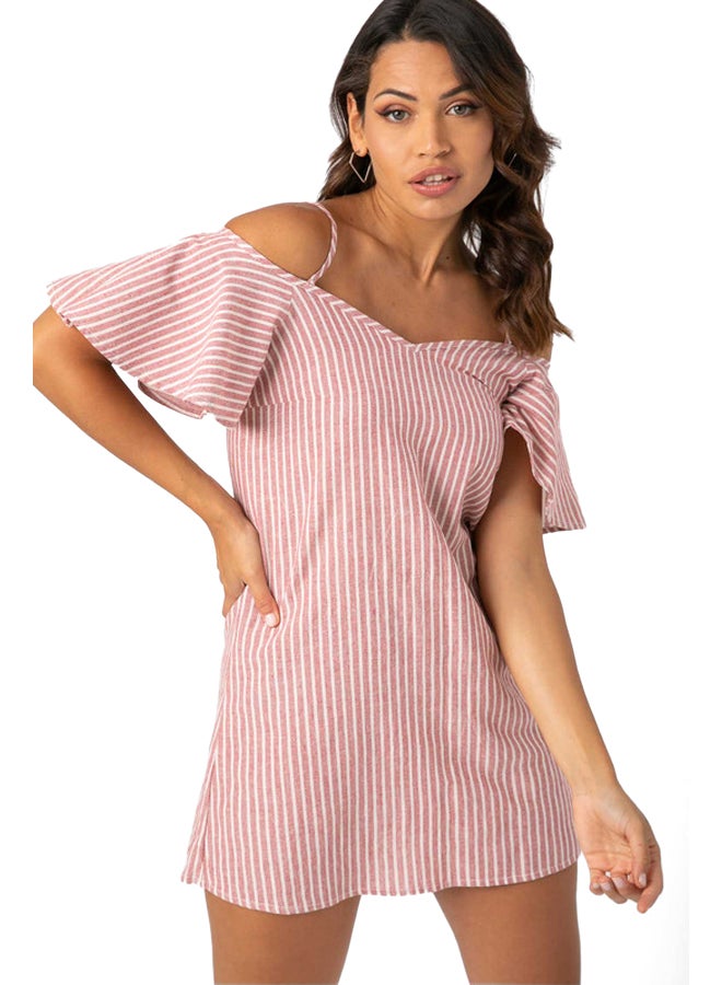Marco Bergamo Short Stripped Linen Dress  - Image 4