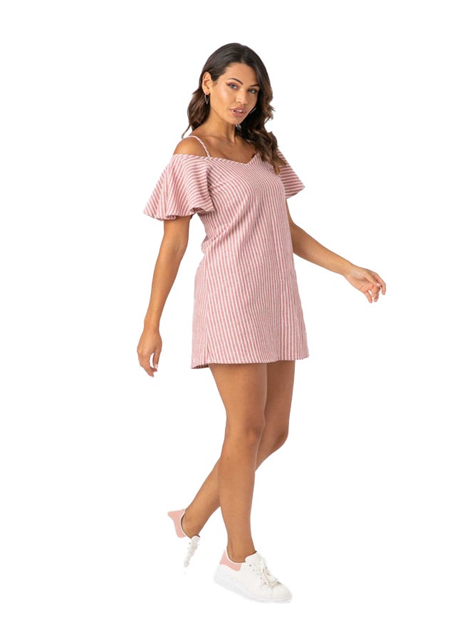 Marco Bergamo Short Stripped Linen Dress  - Image 2