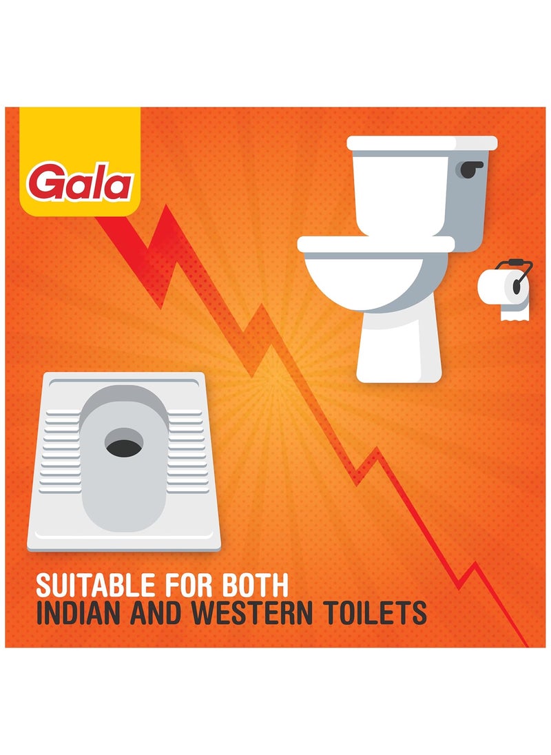 Gala Gala Double Hockey Shape Toilet Cleaner Brush with Holder Stand, Toilet Cleaning Brush for Western and Indian Toilet, Bathroom Brush for Toilet Cleaning (Gray,Pack of 1)  - Image 5