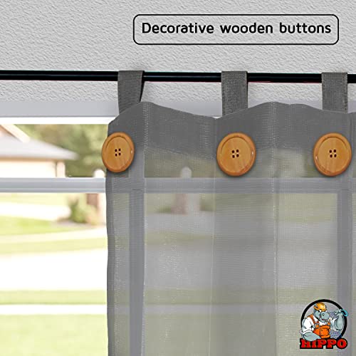 HIPPO High Density Polyethylene Solid 150 GSM Outdoor Sun Light-filtering Blocking Balcony Loop Curtains Sun & UV Protection, Light Filtering 4.5FTX9FT Long Door Curtain (Grey) - Image 4