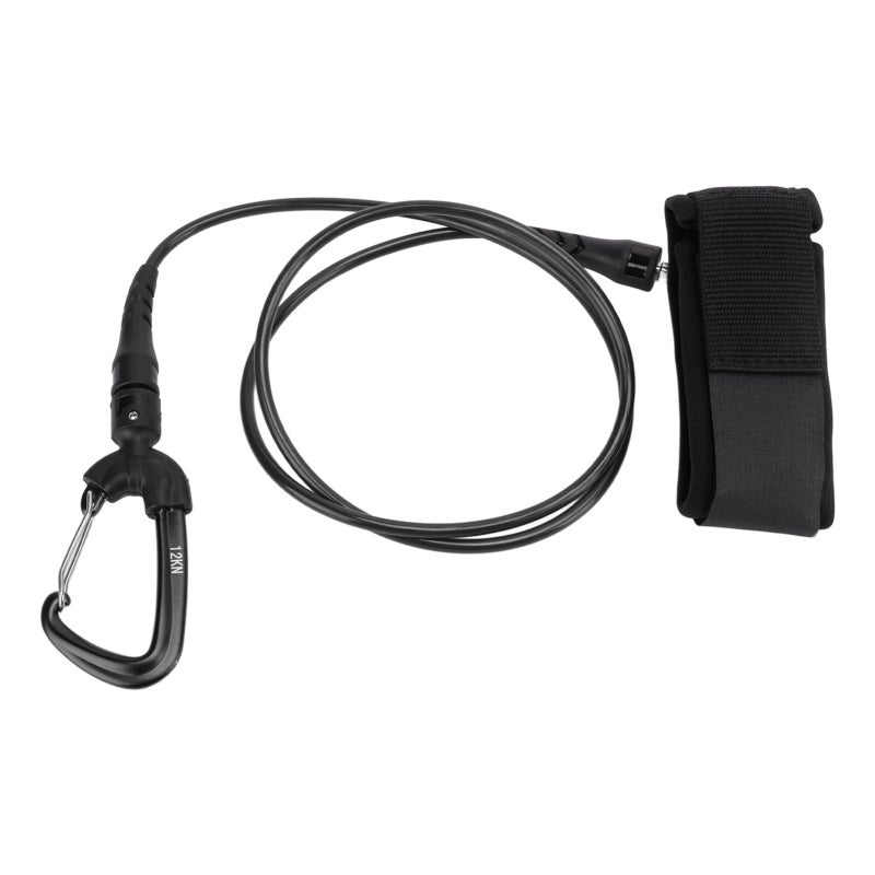 Freediving Lanyard Leash: Black 360 Degree Rotation Anti-Tangle, Separable Wrist Waist Design - Quick Release Pull Ring Diving Safety Rope for Freediving Training, Deep Sea Competitions Underwater Spo - Image 4
