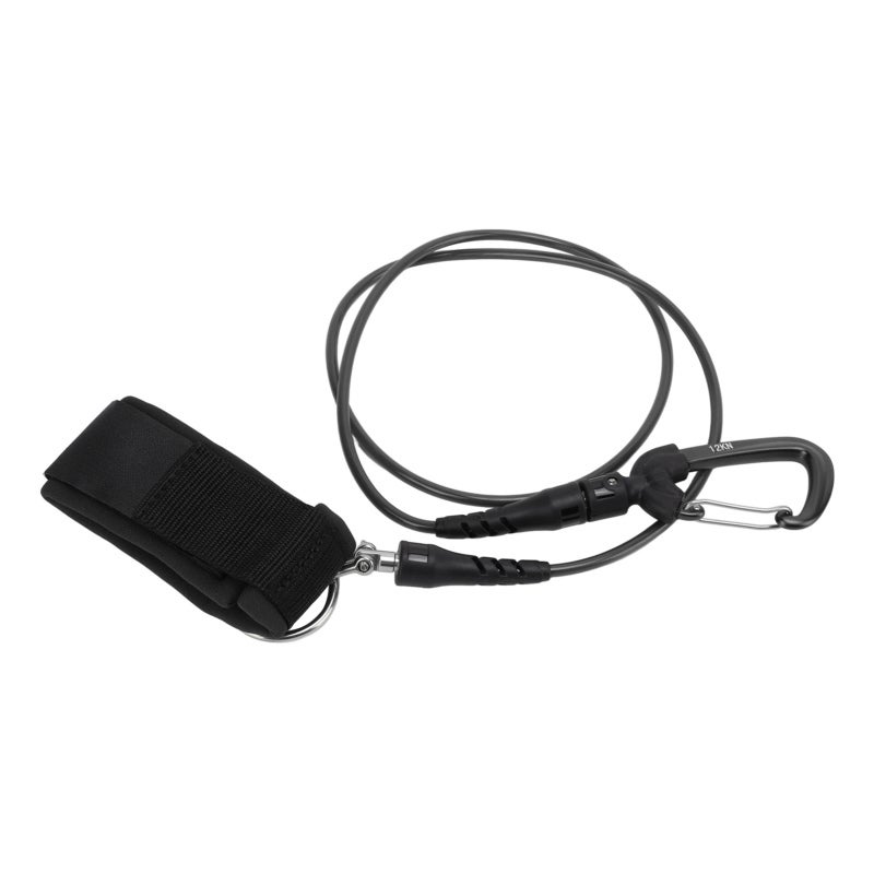 Freediving Lanyard Leash: Black 360 Degree Rotation Anti-Tangle, Separable Wrist Waist Design - Quick Release Pull Ring Diving Safety Rope for Freediving Training, Deep Sea Competitions Underwater Spo - Image 2