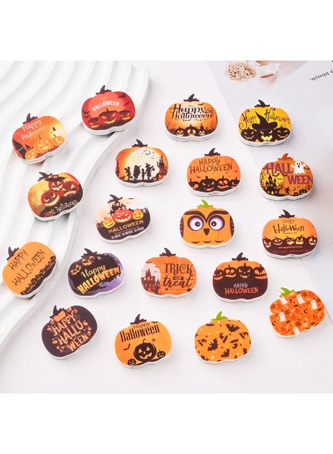 10Pcs Orange Pumpkin Shaped Silicone Beads Non Toxic Glossy DIY Crafts Keychains Bag Charms Party Decorations Random Mix - Image 1