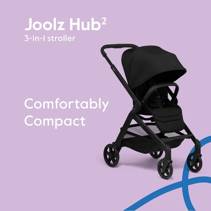 Joolz Hub Compact Stroller  Ergonomic Toddler Seat Below 20lbs OneHand Fold Reversible Seat XL Basket  Adjustable Handlebar  Smooth Ride for City Travel  Space Black - Image 2